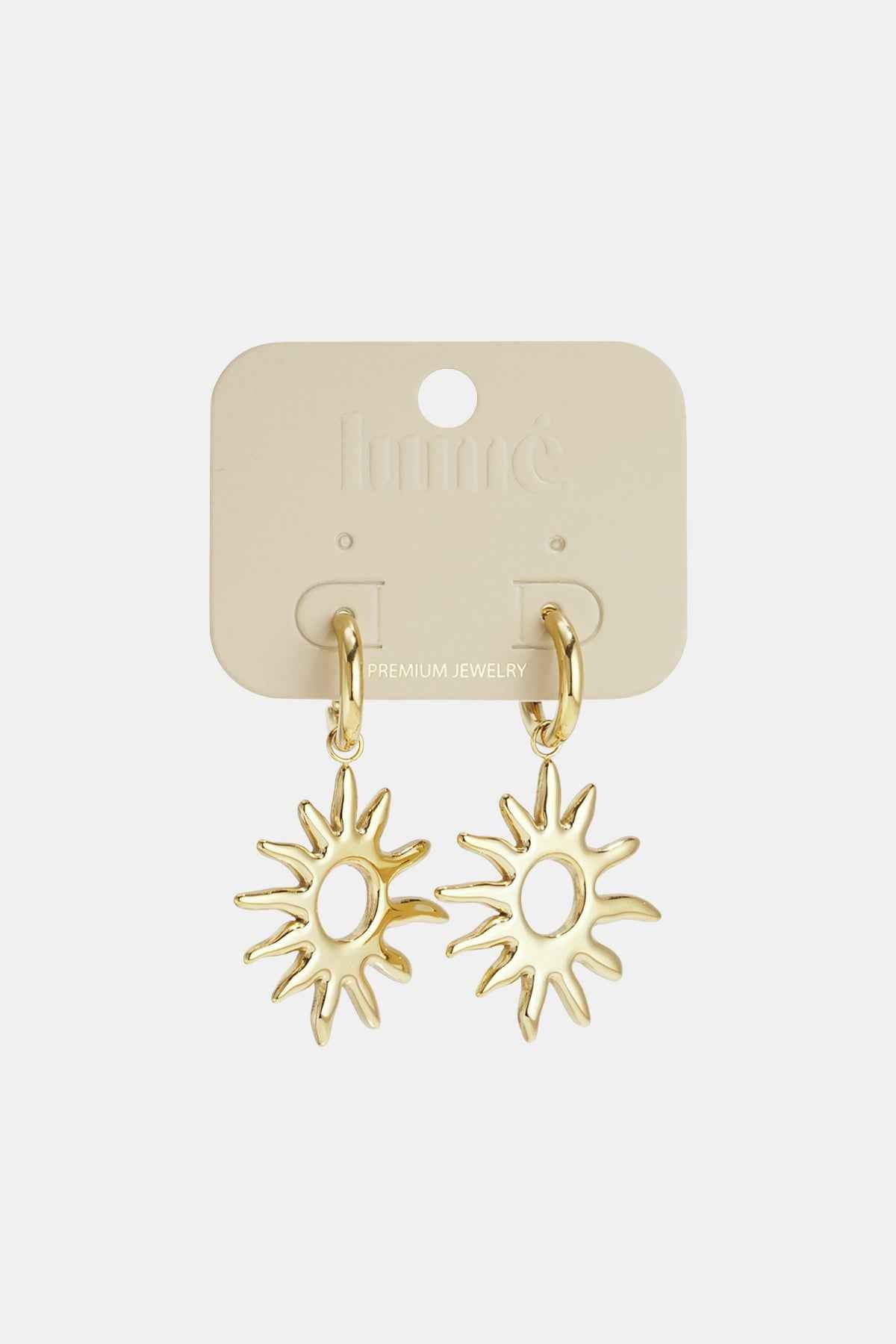 Stainless Steel Drop Earrings sun Casual Daily Simple Series Women's jewelry