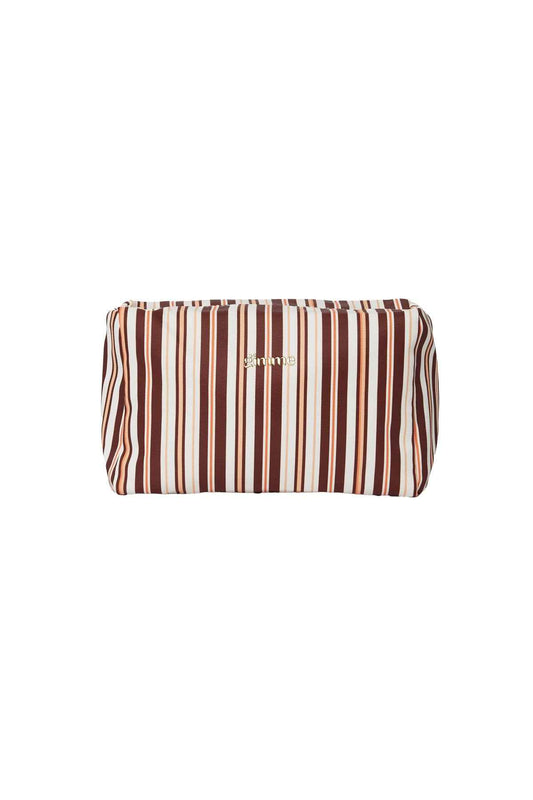 Gimme Simple Stripe Makeup Bag - Khaki, Pink, Blue