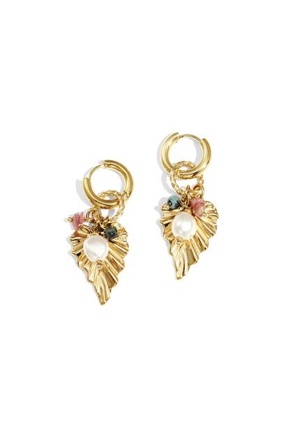 Elegant Gold Leaf Drop Earrings for Women