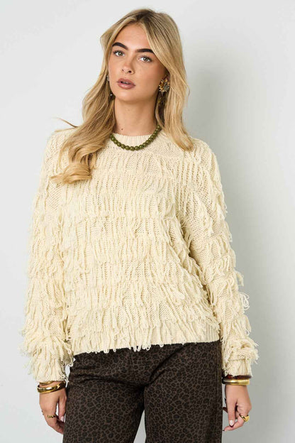 Soft Acrylic Knit Sweater for Cozy Fall/Winter