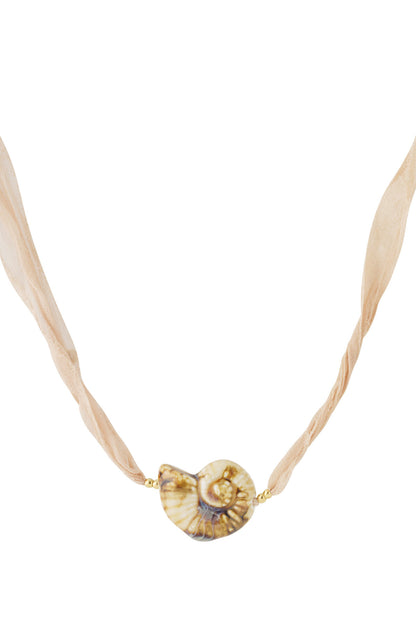 Elegant Apricot Braided Necklace for Spring/Summer