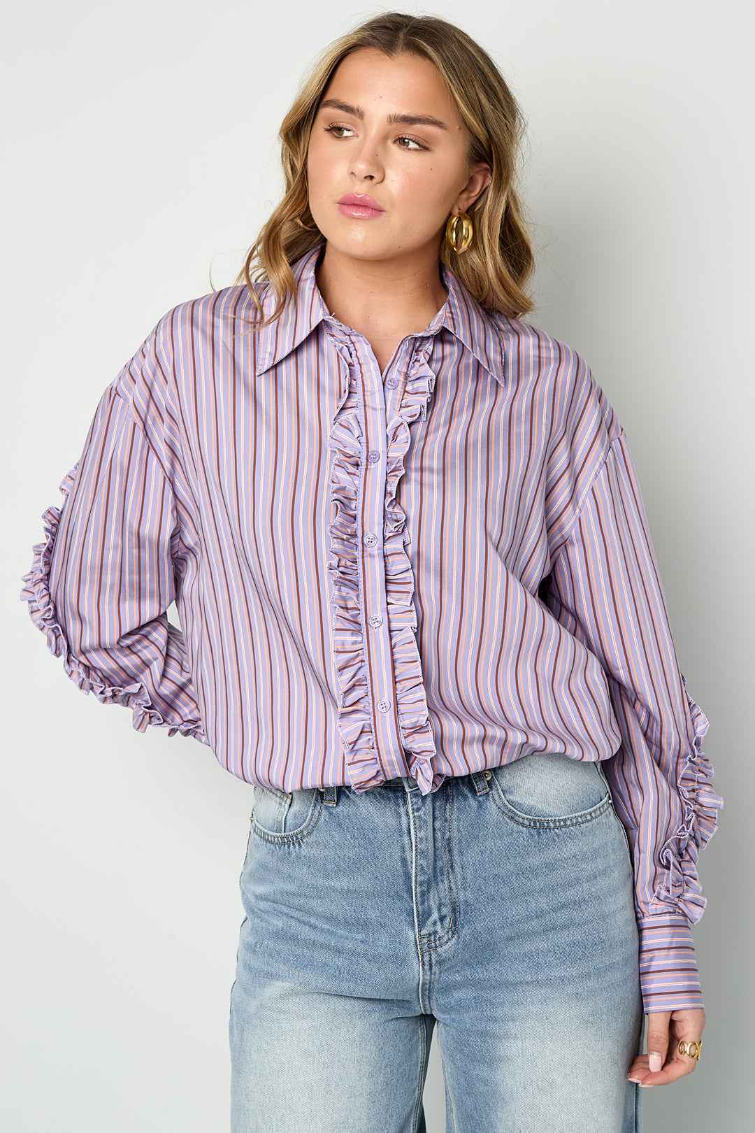 Blouse met ruches