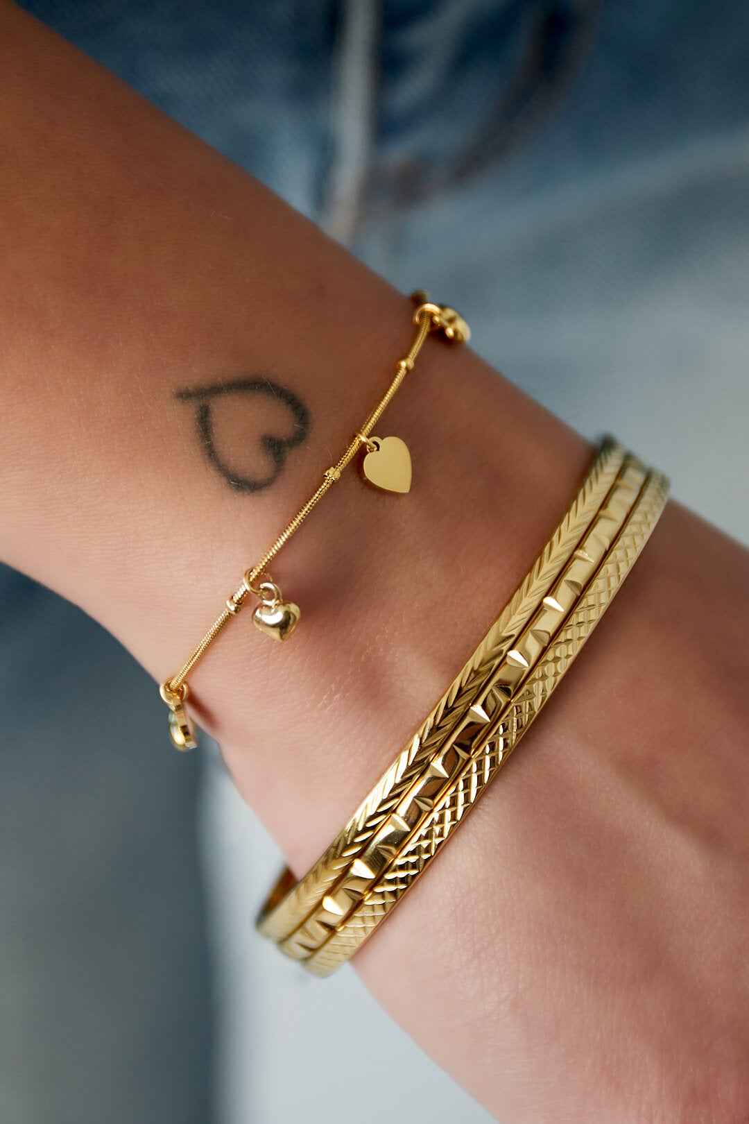 Mini hartjes armband