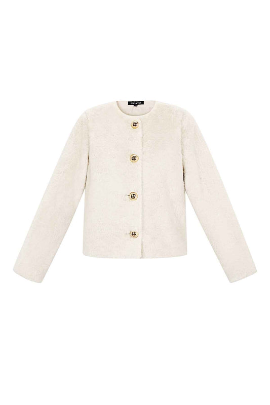 Elegant Off-White and Brown Woven Jackets for Fall/Winter