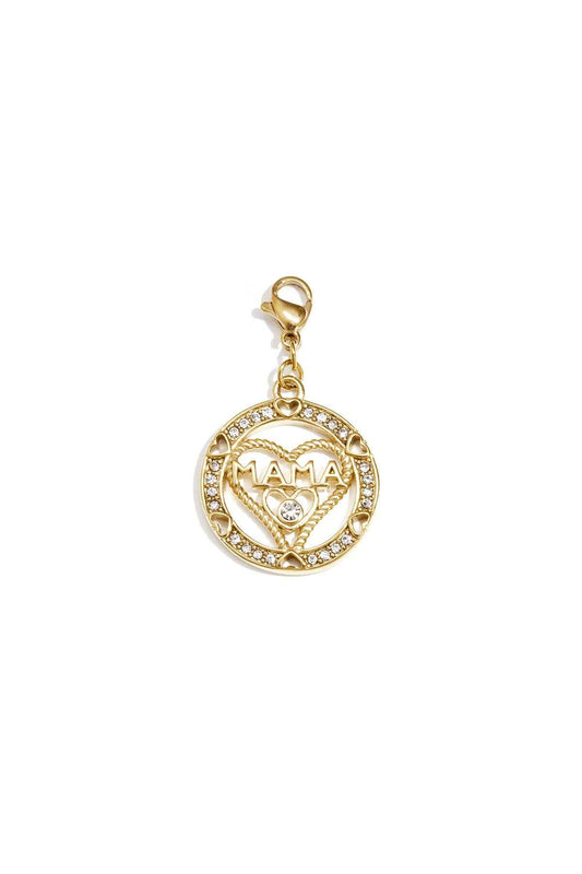 Sieraden bedel mama in hart met steentjes DIY