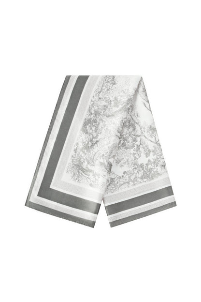 Elegant Grey & Black Summer Scarf for Women