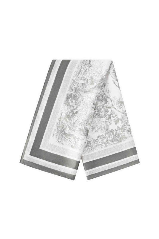 Elegant Grey & Black Summer Scarf for Women