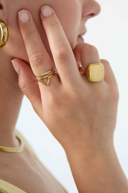 Vierkante statement ring