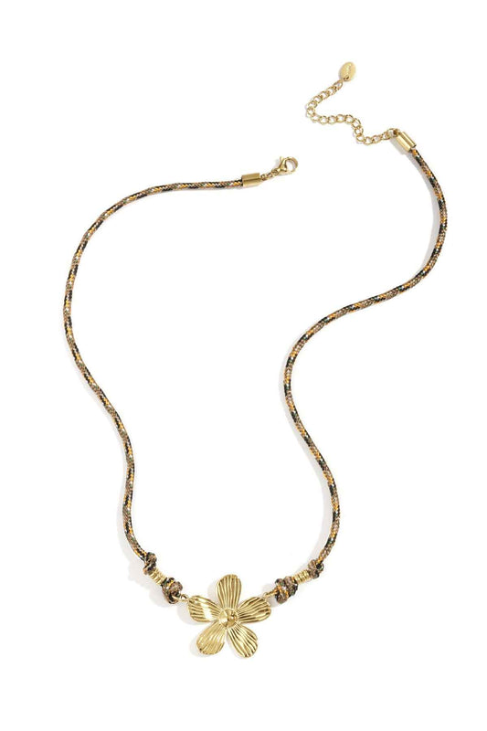 Elegant Coffee Brown Flower Pendant for Fall