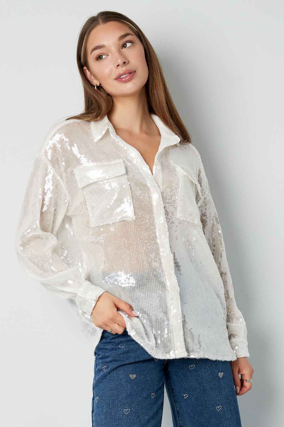 Elegant White & Lilac Woven Shirts for Spring/Summer