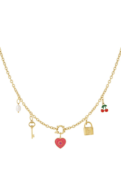 Elegant 14K Gold Plated Heart Pendant Necklace for Women