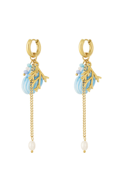 Stylish Pink & Baby Blue Drop Earrings for Spring/Summer