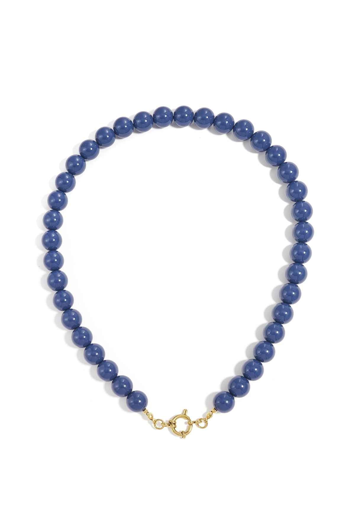 Beaded necklace with front closure - 12mm