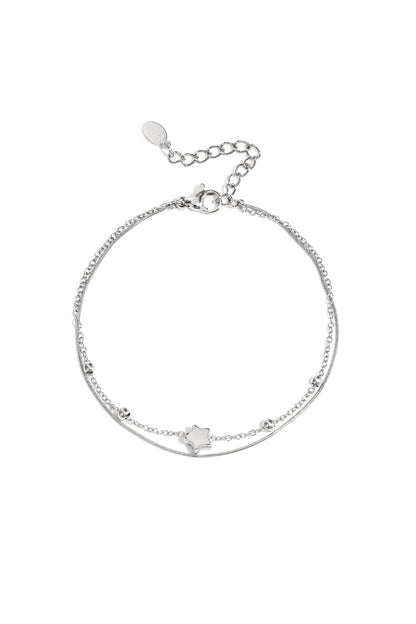 Elegant Star Charm Bracelet in Silver & Gold for Everyday Wear