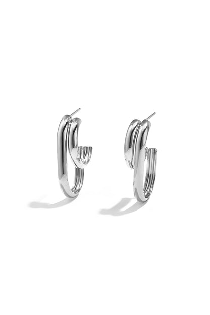 Stylish Stainless Steel Hoop Earrings for Women