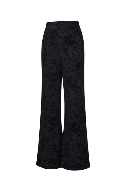 Sexy Floral Flared Pants for Fall Winter