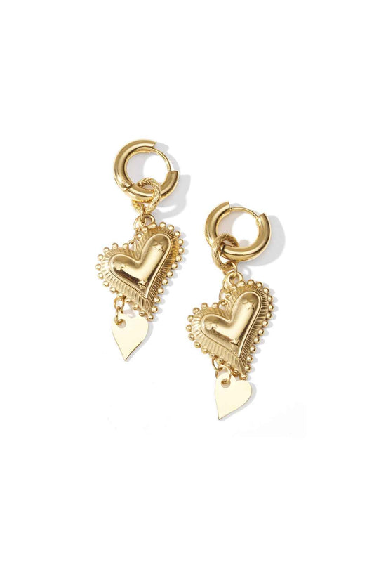 Elegant Heart Drop Earrings for Everyday Glam