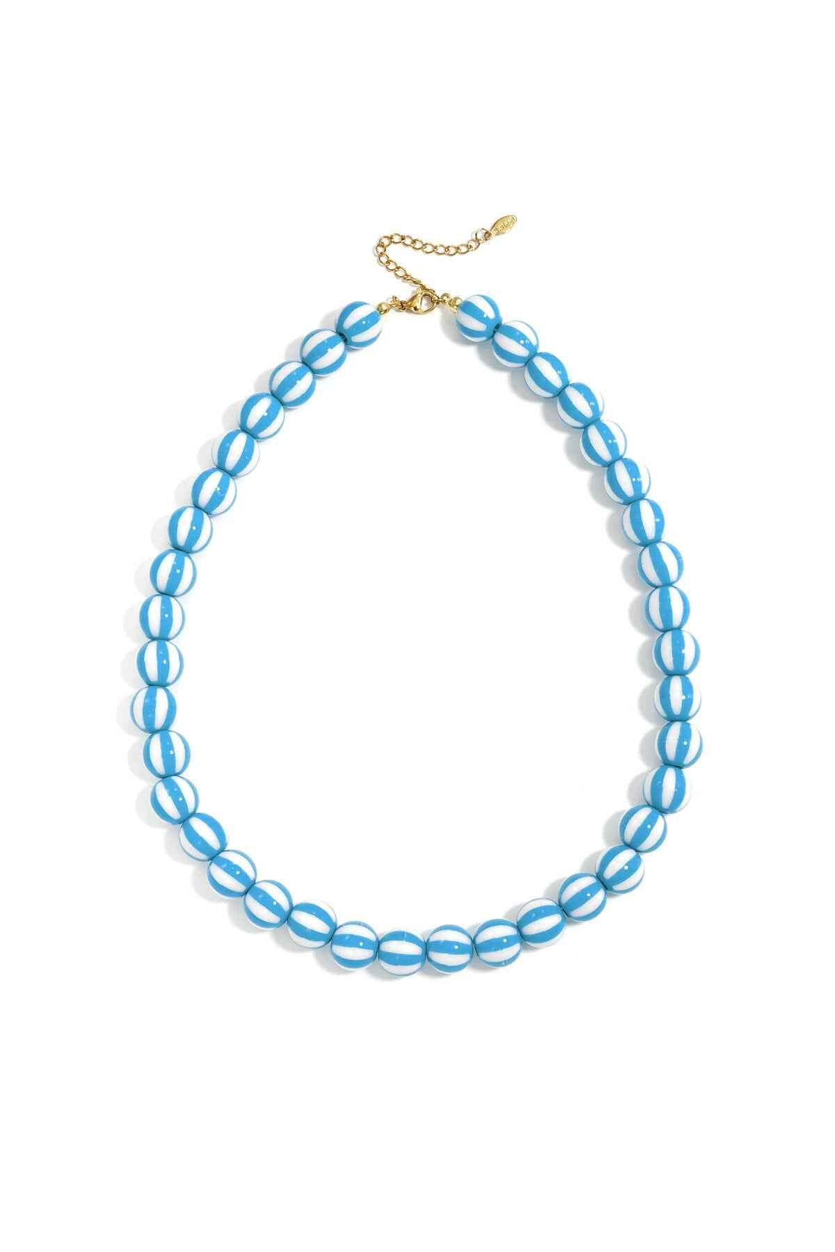 Kralenketting met gestreepte kralen