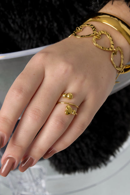 Elegant Adjustable Heart Ring for Everyday Style