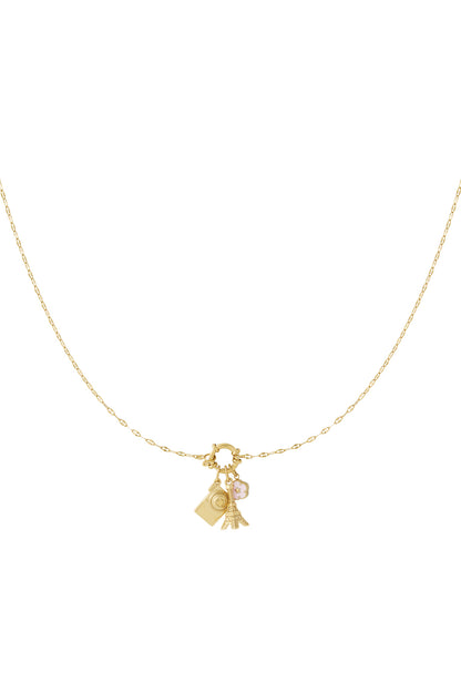 Chic 14K Gold Plated Flower Pendant Necklace