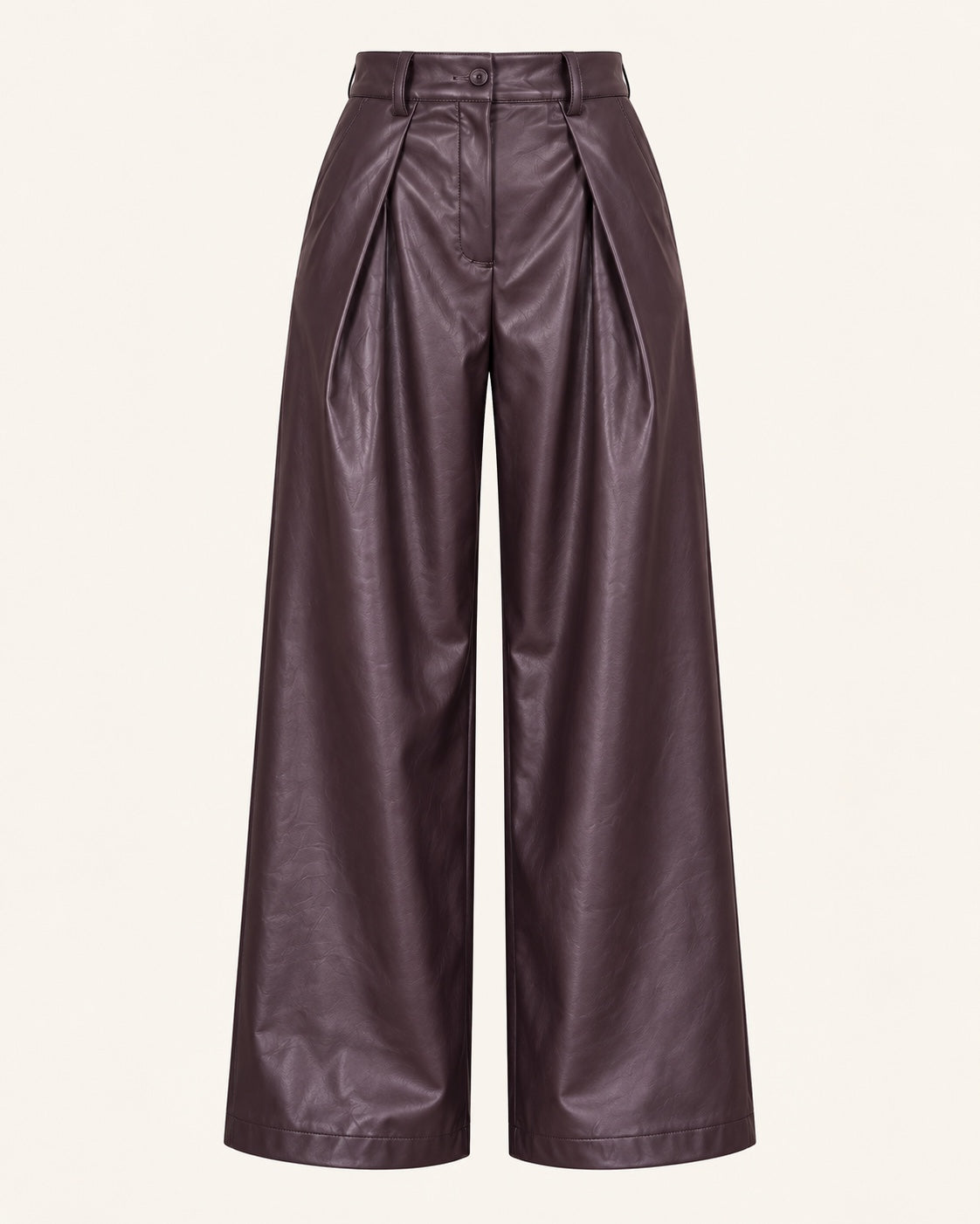 Broek Valora PU leder in bordeaux productfoto