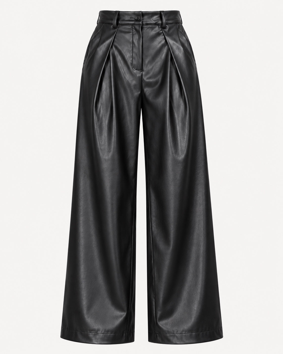 Broek Valora PU leder in zwart productfoto