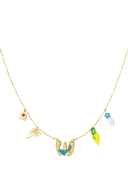 Elegant Letter Pendant Necklace for Spring/Summer