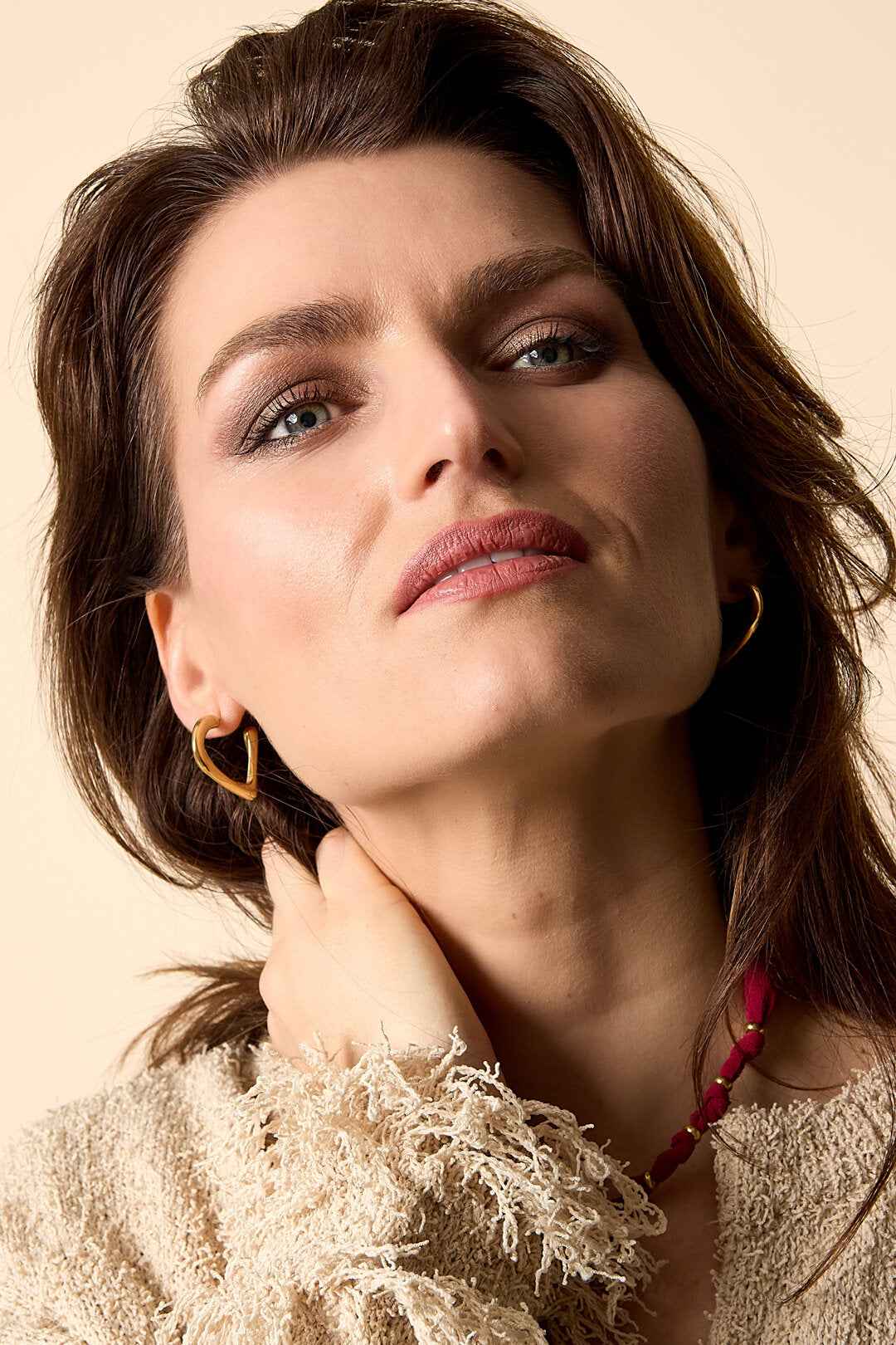 Elegant Heart-Shaped Hoop Earrings for Daily Wear
