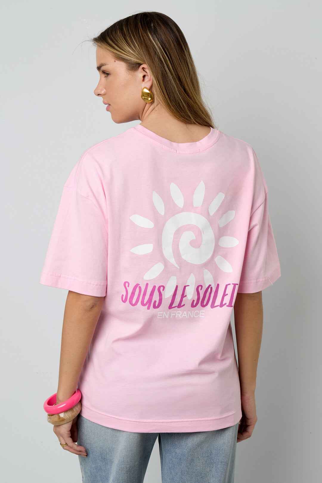 Comfortable All-Fit Cotton T-Shirts in Pink & Baby Blue
