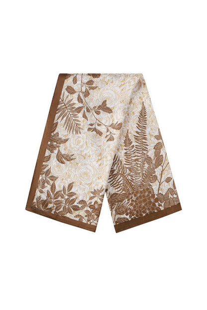 Elegant Khaki & Orange Summer Scarf for Women