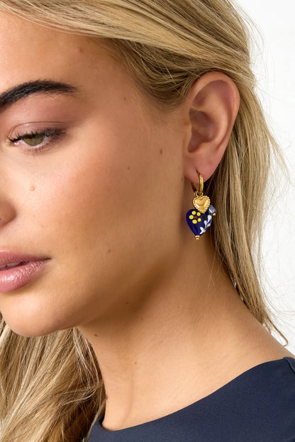 Stylish Heart Loop Drop Earrings for Winter