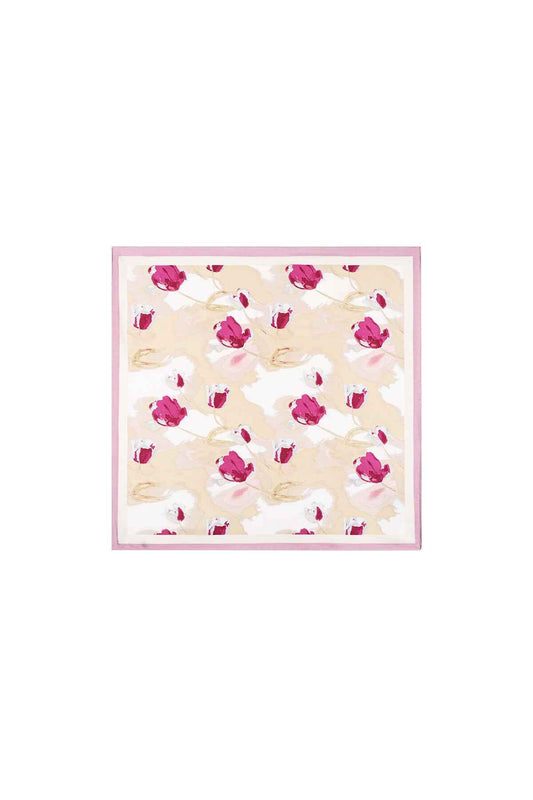 Romantic Pink Floral Summer Scarf for Women