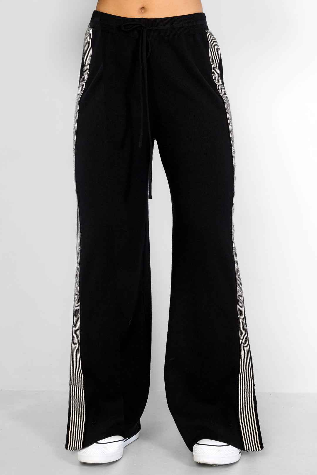gebreide broek met strepen