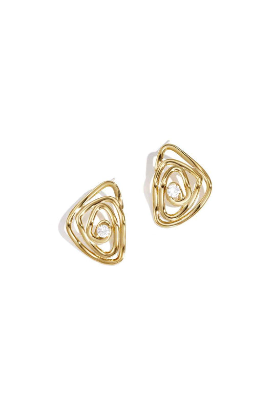 Hypnosis earrings with stone