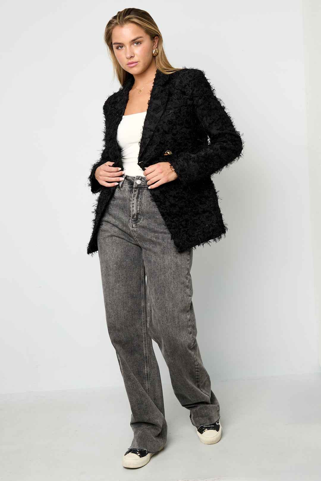 Blazer met textuur