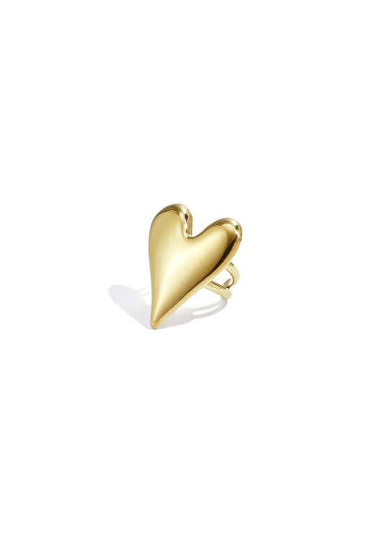 Statement ring with large heart