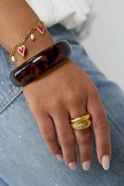 Dubbele ring met structuur