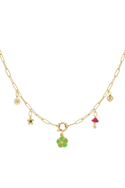 Elegant 14K Gold Plated Flower Pendant Necklace for Women