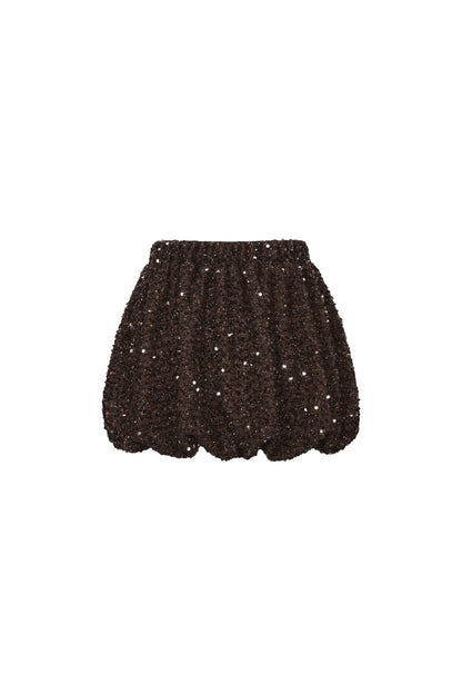 Elegant Sequin Mini Skirt Set for Fall