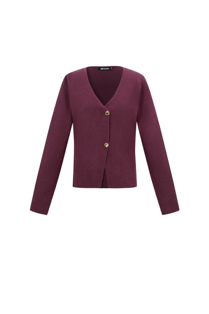 Elegant Viscose Knit Cardigan for Fall/Winter