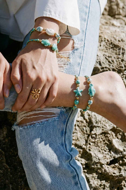 Enkelbandjes met touwmotief, dierenmotief, vakantie/strand, romantische serie, damessieraden