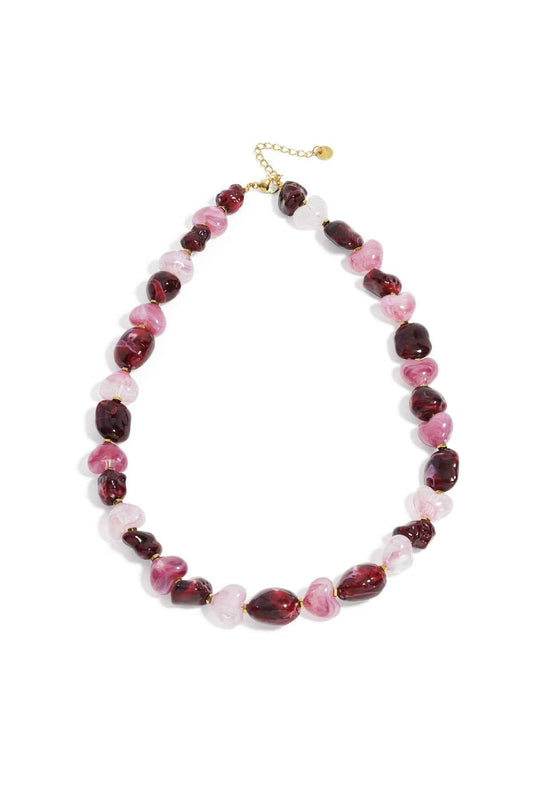 Chic Acrylic Beaded Necklace for Women - Perfect for Fall/Winter