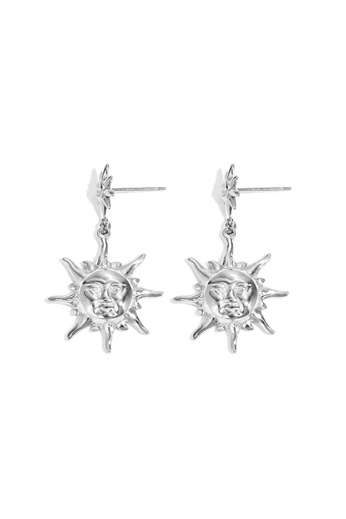 Stainless Steel Charm Earrings sun Casual Daily Simple Series Women's jewelry