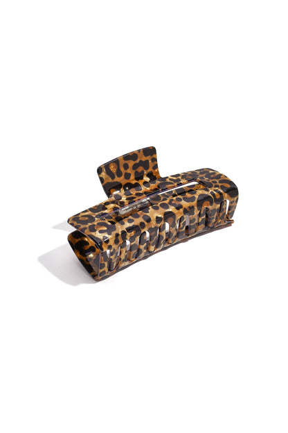 Chic Leopard Print Acrylic Hair Clip for Fall