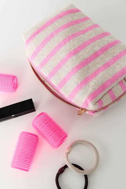 Stylish Stripe Makeup Bag for Everyday Use