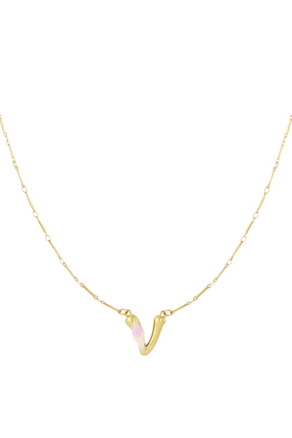 Elegant Letter Pendant Necklace for Spring/Summer