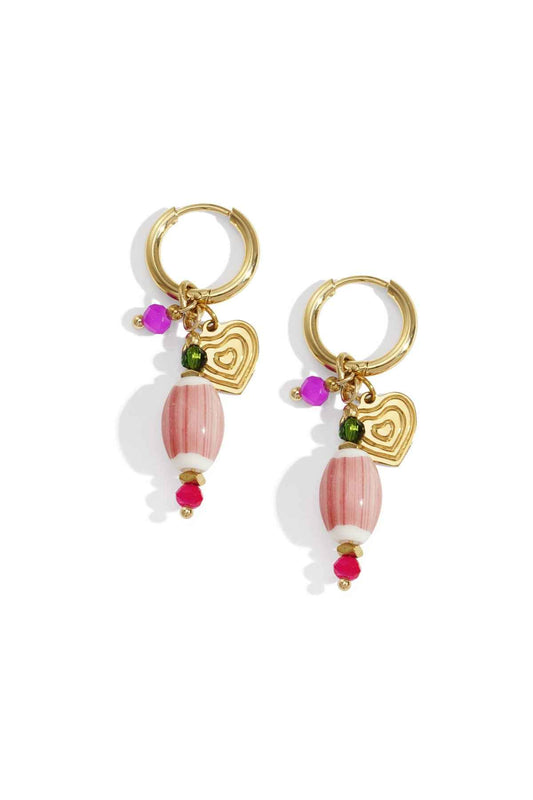 Elegant Gold Heart Drop Earrings for Women