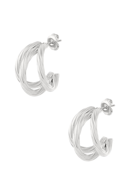 Stylish Stainless Steel Hoop Earrings for Women