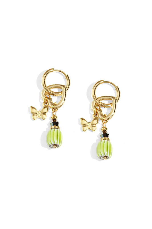 Elegant Heart & Butterfly Drop Earrings for Everyday Sparkle