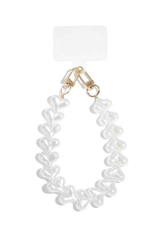 Elegant White Phone Chain for Summer Style